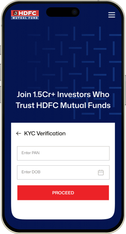 Enter PAN & DOB for KYC verification step